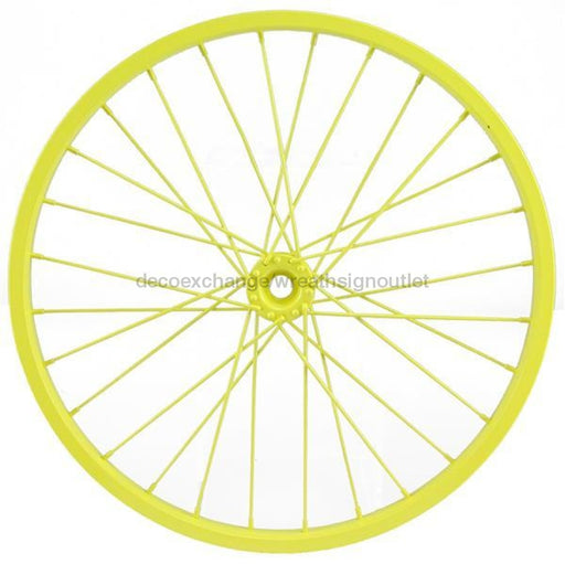 16.5"Dia Decorative Bicycle Rim Yellow MD050729 - DecoExchange