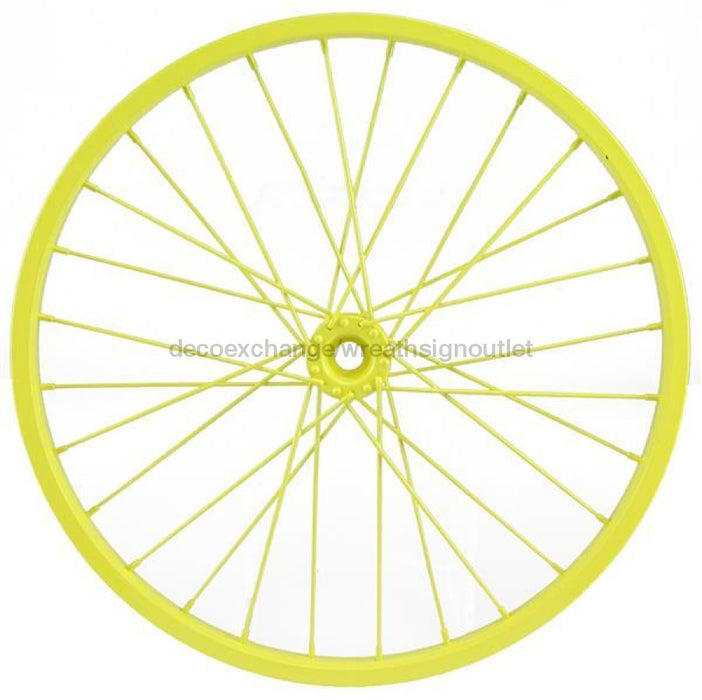 16.5"Dia Decorative Bicycle Rim Yellow MD050729 - DecoExchange
