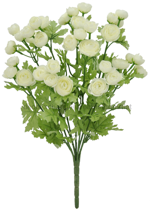 16’’ Mini Ranunculus Bush - 84055-CR Greenery