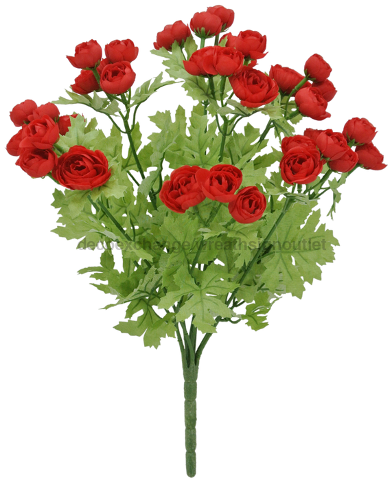 16’’ Mini Ranunculus Bush - 84055-RD Greenery