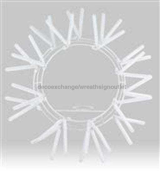 16"Dia Pencil Work Wreath With Candle Plate White, 18 Ties XX782027 - DecoExchange