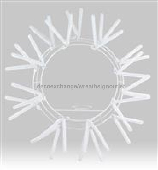 16"Dia Pencil Work Wreath With Candle Plate White, 18 Ties XX782027 - DecoExchange