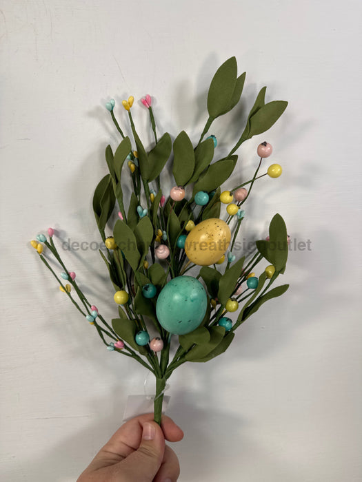 16In Bush-Easter Eggs And Herb Leaves Ip27605 Greenery