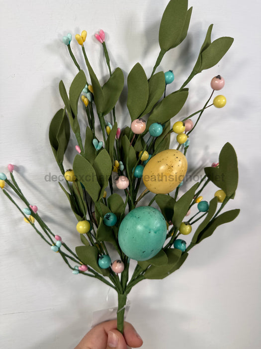 16In Bush-Easter Eggs And Herb Leaves Ip27605 Greenery