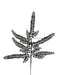 16"L Glitter Fern Spray X6 Black XS236302 - DecoExchange