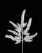 16"L Glitter Fern Spray X6 White XS236327 - DecoExchange