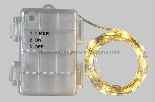 16'L Mini Led 40 Light, Warm White Silver Wire LL600126 - DecoExchange