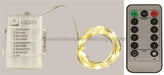 16'L Mini Led 40 Light, Warm White Silver Wire, With Remote LL600226 - DecoExchange