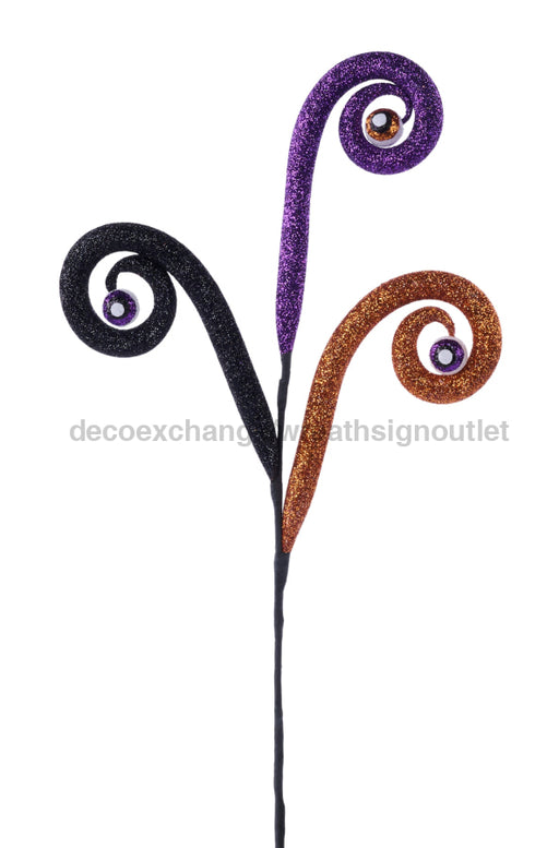 17.5’’L Glttr Tubing Coil/Eyeball Pick Black/Purple/Orange HH1398K8 Pick