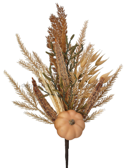 17’’ Autumn Mix /Wheat W/Pumpkin Pick Mth13099-Crbr