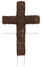 18.75"H Angelvine Cross With 4"Stake Brown KC2079 - DecoExchange