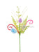 18’’L Egg/Fern/Leaf/Coil/Grass Pick Yellow/Pink/Blue/Green He6200