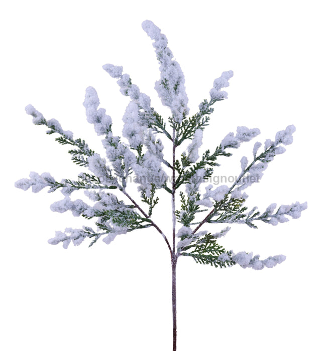 18’’L Flocked Arborvitae Spray Tt Green XX9667 Pick