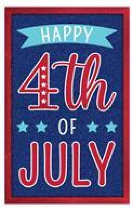 19"H X 12"L Happy 4Th Of July Glttr Xl Red/Wht/Ryl Blue/Lt Blue AP8997 - DecoExchange