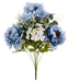 19"L Peony/Lily Bush X12 Smoke Blue/Cream FB194144 - DecoExchange