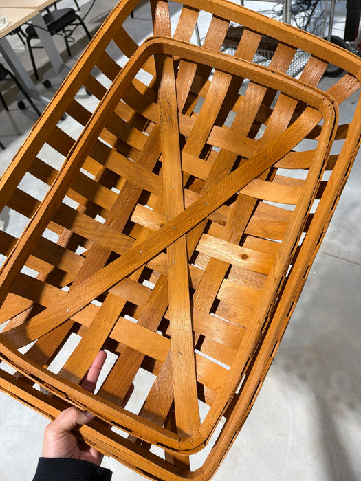 S/2 Tobacco Basket-Brown-Rectangle-L25/20In IPM10207AB