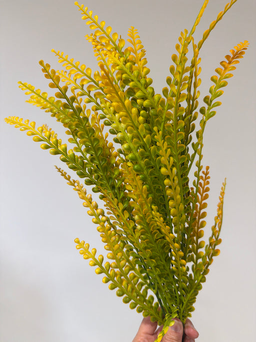 Plastic Fern Bush - 7 Stems - Orange - 59645 - DecoExchange®