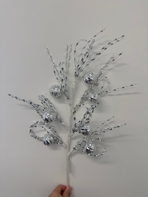 Xmas Spiral Spray X 7 Sil 69212 - DecoExchange®