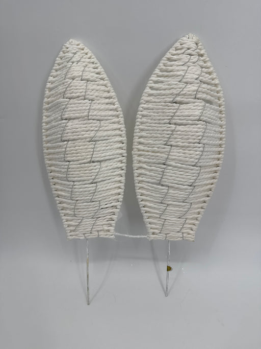 16" White Woven Bunny Ear Stake 4654001 - DecoExchange®