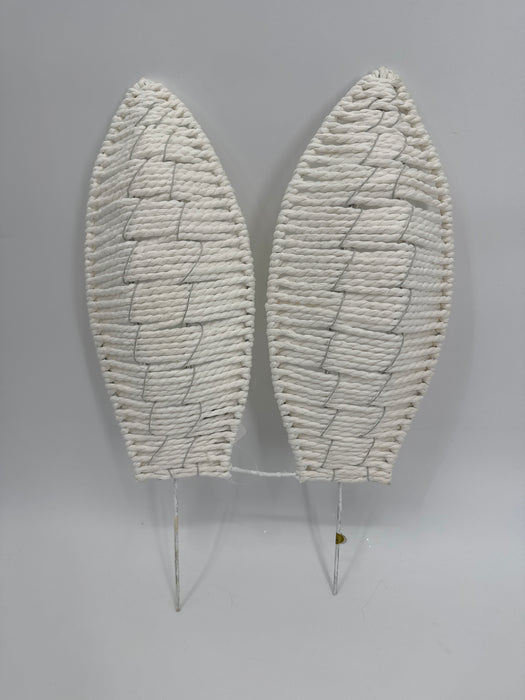 16" White Woven Bunny Ear Stake 4654001 - DecoExchange®