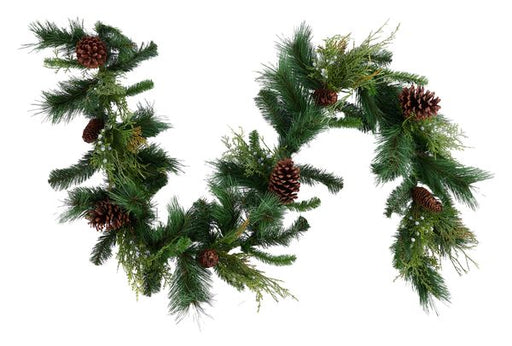 6'L PINE/JUNIPER/BERRY/PINECONE Garland Multi Green/Brown XX9927