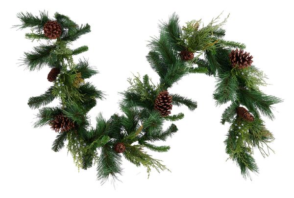 6'L PINE/JUNIPER/BERRY/PINECONE Garland Multi Green/Brown XX9927