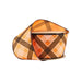 2 1/2’’ Wired Ribbon | Black/ White Bias Plaid On Orange 10 Yard Roll 9701W-058-63E