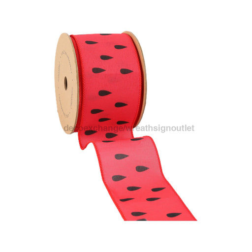 2 1/2’ Wired Ribbon | Watermelon Seeds 10 Yard Roll 9319W-243-63E