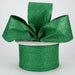 2.5"X10Y Ribbon EMERLD ALL FLAT GLITTER X820640-17 - DecoExchange