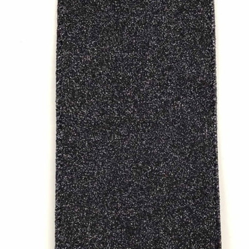 2.5X10Y Ribbon BLACK ALL FLAT GLITTER X820640-21 - DecoExchange