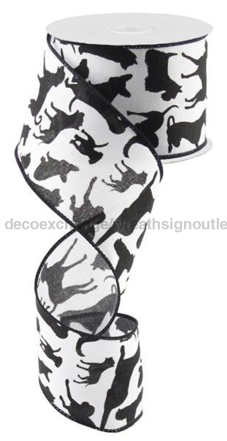 2.5"X10Yd Assorted Dogs On Royal White/Black RG0163527 - DecoExchange