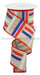 2.5"X10Yd Brush Stroke Stripes/Royal Lt Beige/Red/Lt Blue/Blue RGC13154Y - DecoExchange