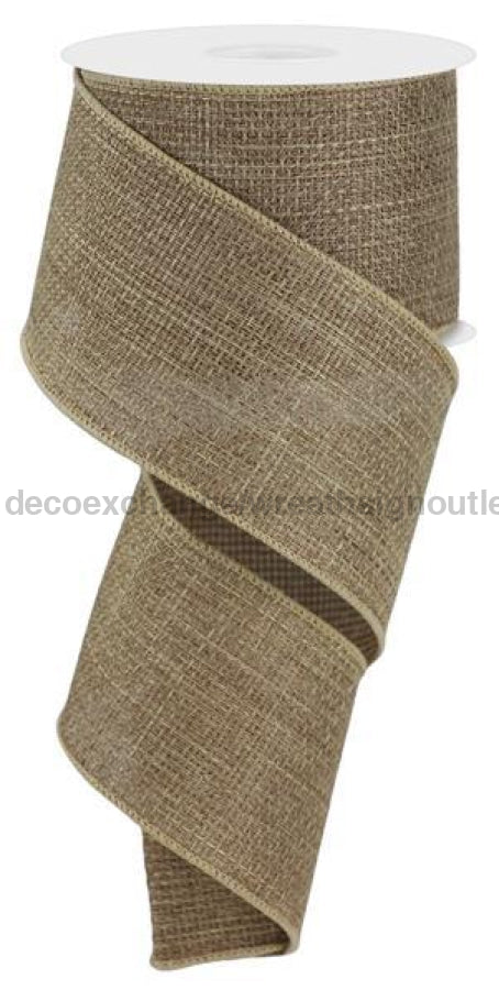 2.5"X10Yd Cross Royal Burlap Light Brown RG1212J5 - DecoExchange®