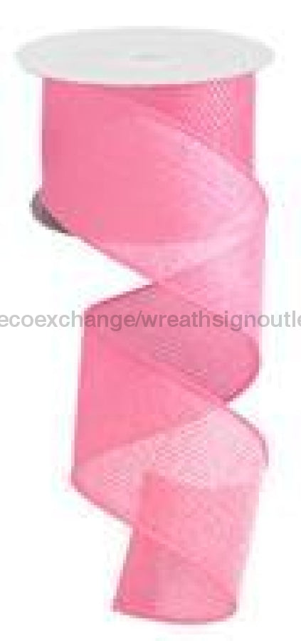 2.5"X10YD CROSS ROYAL BURLAP Pink RG121222 - DecoExchange