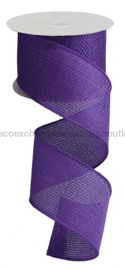 2.5"X10Yd Cross Royal Burlap Purple RG121223 - DecoExchange