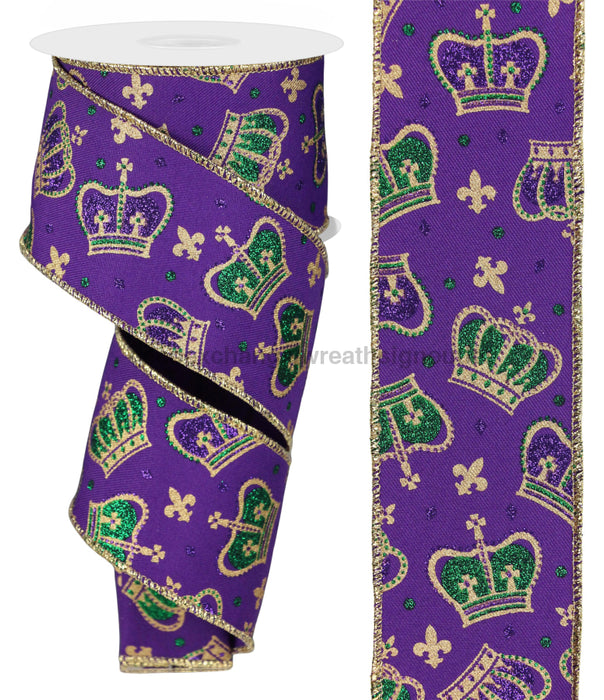 2.5’’X10Yd Crowns Mardi Gras Rge171723 Ribbon