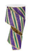 2.5"X10Yd Diagonal Glitter Stripe Mardi Gras RG01769WY - DecoExchange