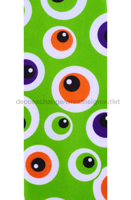 2.5’’X10Yd Eyeballs Lime Green/Multi Rgf148533 Ribbon