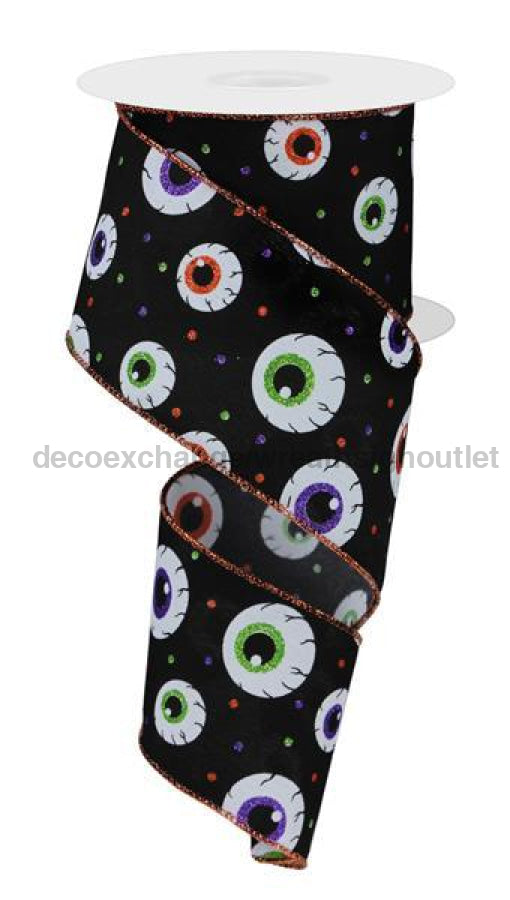 2.5"X10Yd Eyeballs On Pg White/Black/Ppl/Lime/Org RGE147827 - DecoExchange