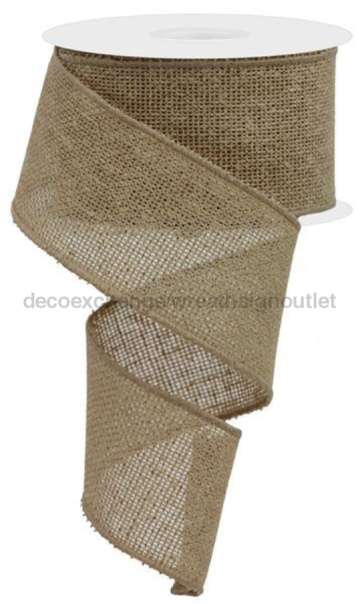 2.5X10Yd Faux Burlap Lt Beige Rge140201 Ribbon