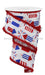2.5’’X10Yd Firecrackers/Tinsel White/Red/Blue RGA868927 ribbon
