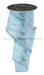 2.5’’X10Yd Foil Leaf Garland Ice Blue/Silver LS3016H1 Ribbon