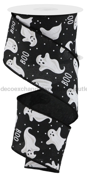 2.5’X10Yd Ghosts/Boo Black/White Rge181402 Ribbon