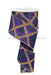 2.5’’X10Yd Glitter Diagonal Plaid Purple/Mardi Gras RGF109823 Ribbon