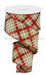 2.5"X10Yd Glitter Diagonal Plaid/Royal Lt Beige/Red/White RGA124801 - DecoExchange