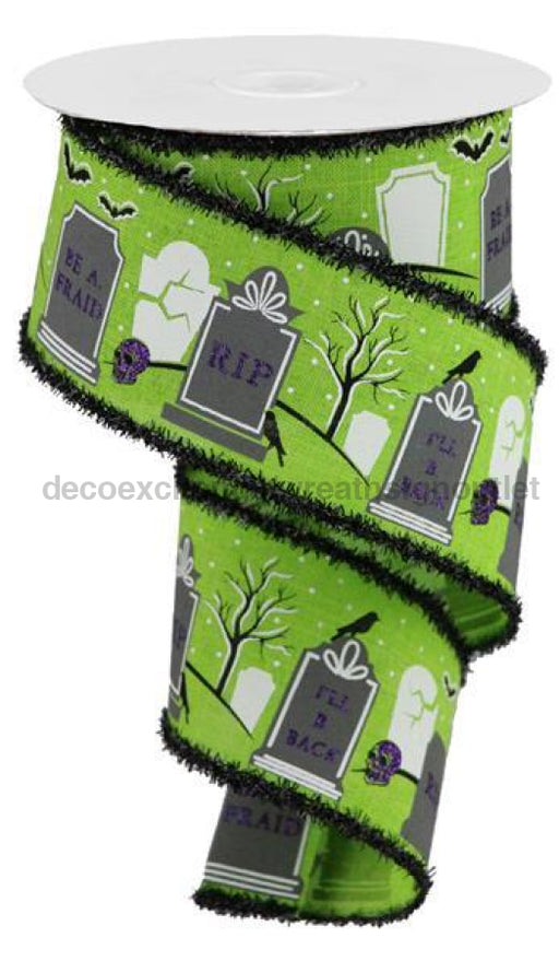 2.5"X10Yd Graveyard/Royal/Tinsel Lime/Grey/Black RG0850433 - DecoExchange®