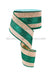 2.5"X10Yd 2-In-1 Burlap/Glitter Stripe Natural/Emerald Green RGC827406 - DecoExchange