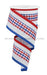 2.5X10Yd 2-In-1 Gingham Check/Royal Red/White/Blue Rga8671A1 Ribbon