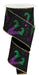 2.5"X10Yd Jester Legs Black/Mardi Gras RGE146402 - DecoExchange