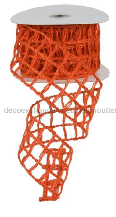 2.5X10Yd Jute Netting Orange Rw580420 Ribbon